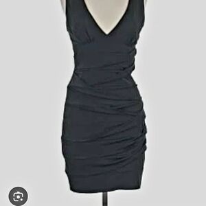 Ruby Rox Black Ruched Mini Dress